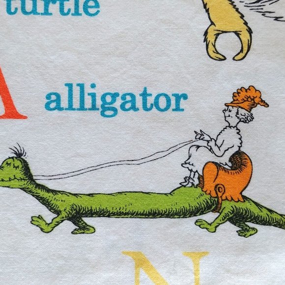 Large Dr Seuss Alphabet Pillowcase - Picture 6 of 12